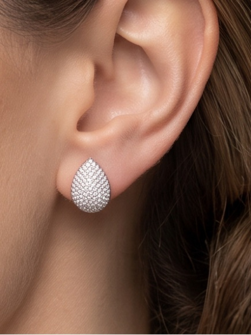 Moissanite  Teardrop Stud Earrings - 1.17 CTW
